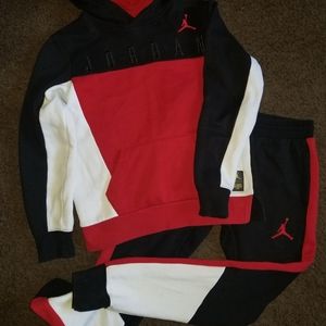 Jordan Big Boys Large - Sweatsuit - Red and Black